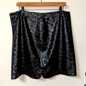 Nordstrom Halogen Grey Sequin Mini Skirt 16